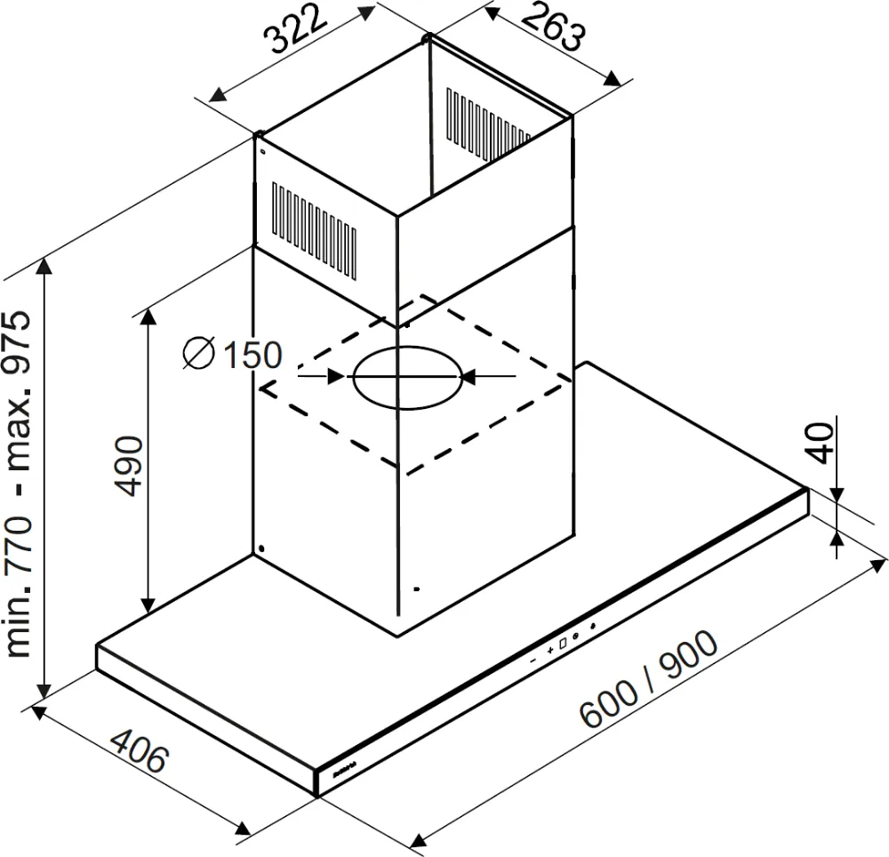 Image CHIMNEY HOOD DHB46740B