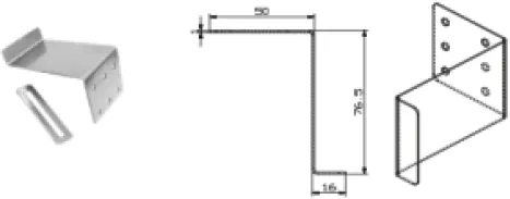 Image Horizontal mounting brackets KVS7082