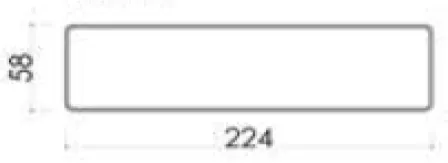 Image Flat channel 224x58 mm, length 0.5 m, white KVS7541