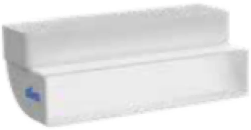 Vertical elbow, channel flat 220x92 mm, 90°, white KVS7544