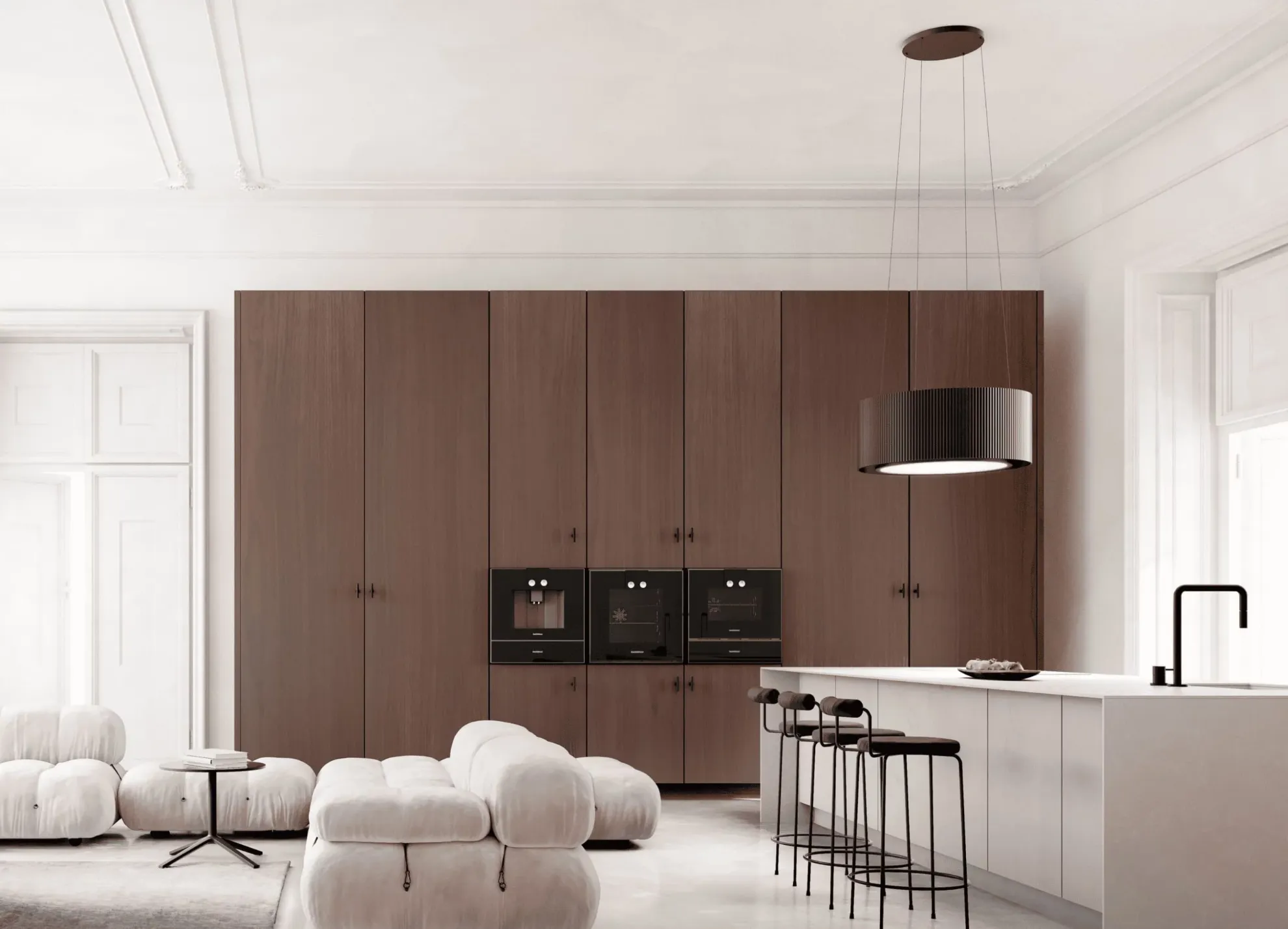 Image ISLAND HOOD MONO LIGHT 80 ECRU CDW8001E