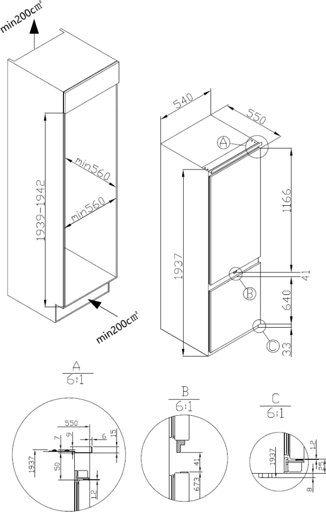 Image BUILT-IN REFRIGERATOR KCN2273J