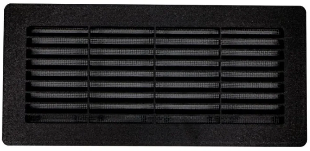 Black grille 248x117 for flat ducting 220x90 KVS290182B