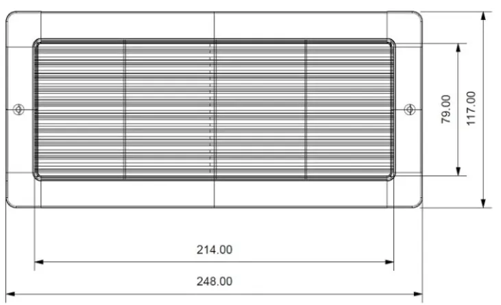 Image White grille 248x117 for flat ducting 220x90 KVS290119W