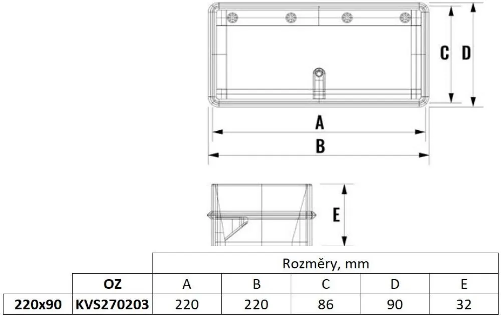 Image Square horizontal odor-proof flap with magnet for hoods