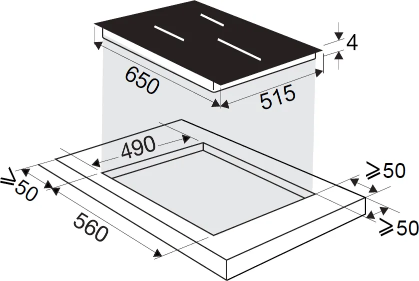 Image INDUCTION HOB DPI5652AB