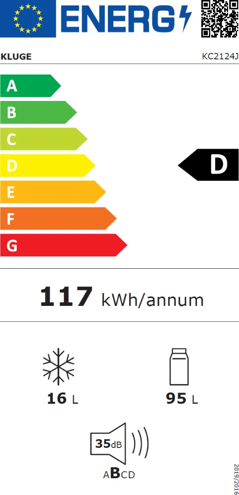 Image BUILT-IN REFRIGERATOR KC2124J