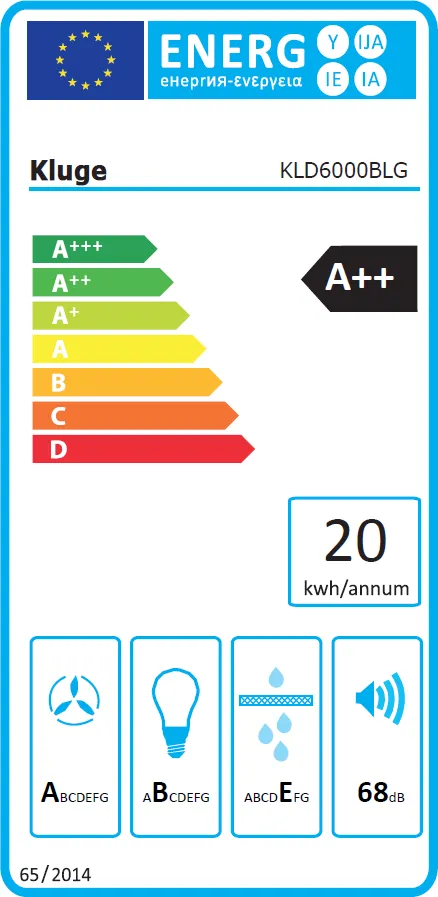 Image Retractable cooker hood Kluge KLD6000BLG