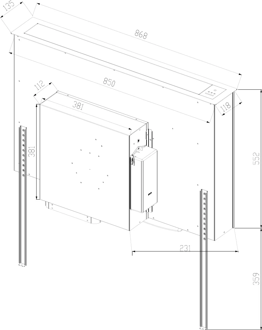 Image Extractor hood with pull-out panel KLD9500BLG