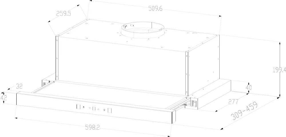 Image TELESCOPIC HOOD KLT6100BLG