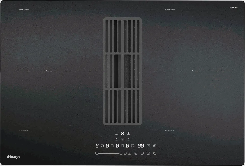 INDUCTION HOB WITH INTEGRATED EXHAUST HOOD KHI8000B