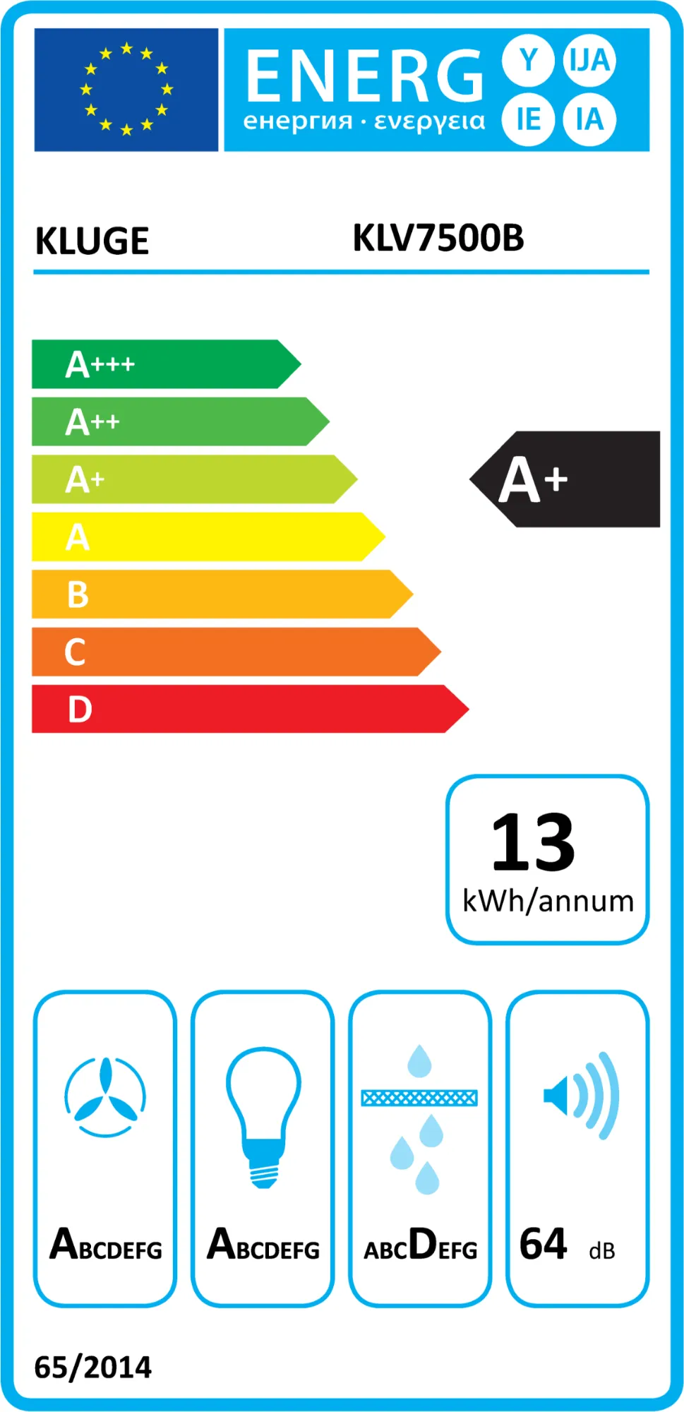 Image Fully built-in cooker hood KLV7500B
