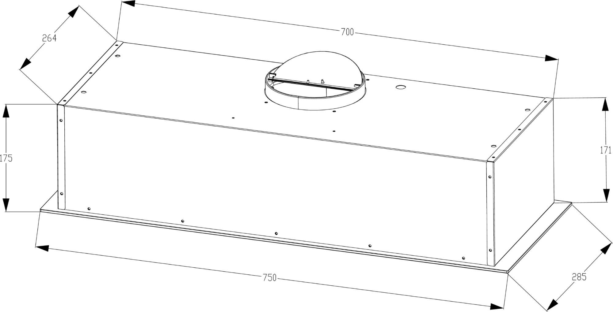 Image Fully built-in cooker hood KLV7500B