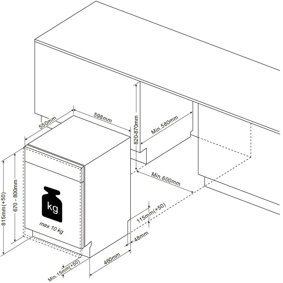Image BUILT-IN DISHWASHER DBJ434DQA