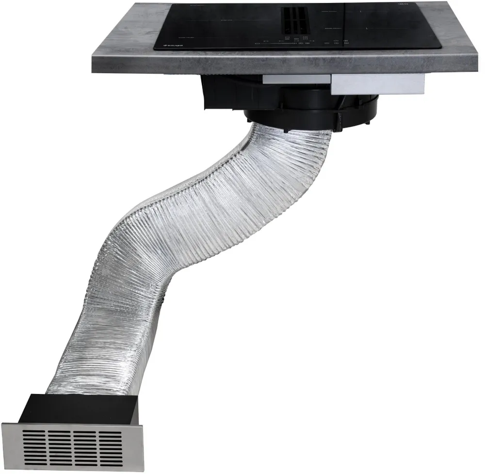 Image Induction hob with integrated extractor hood KHI6000B
