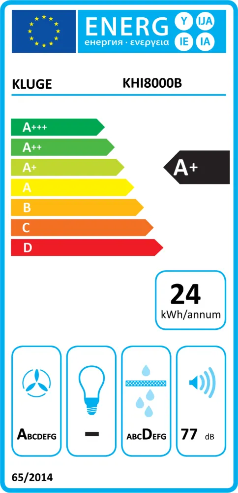 Image Induction hob with integrated extractor hood KHI8000B