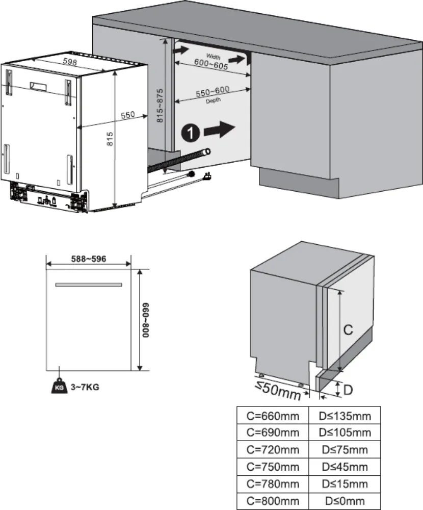 Image Built-in dishwasher KVD6120P