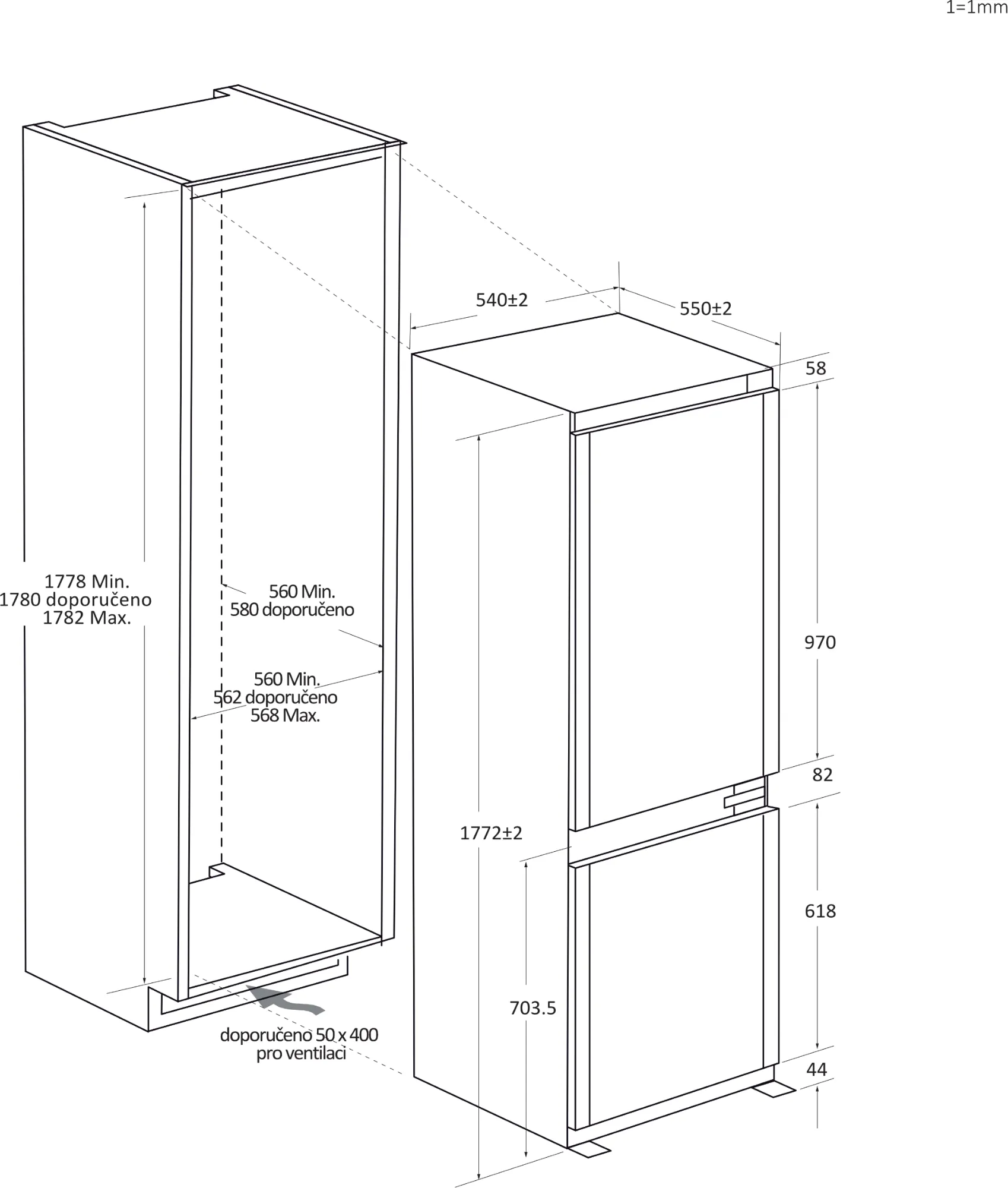 Image Built-in refrigerator KCN2251J
