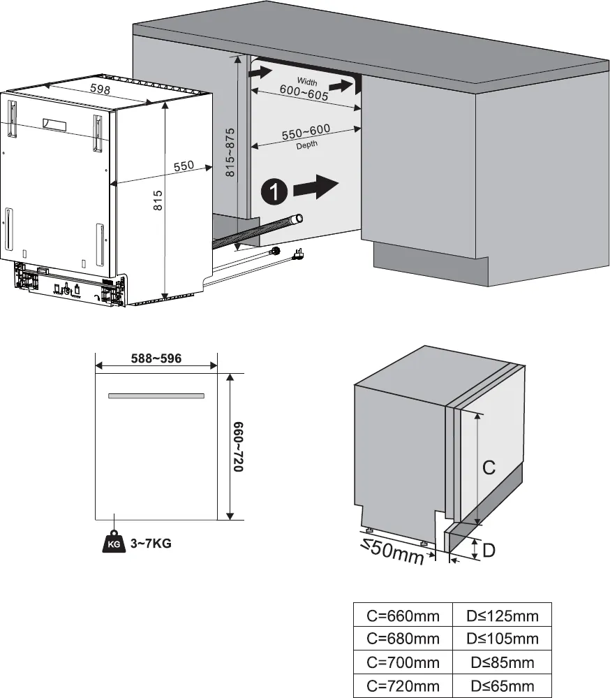Image Built-in dishwasher KVD6100P