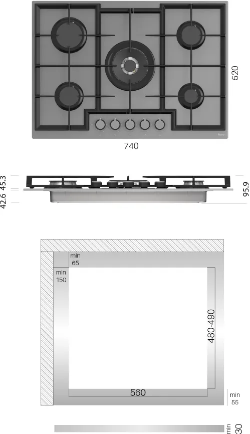 Image Gas hob KPG7520BG