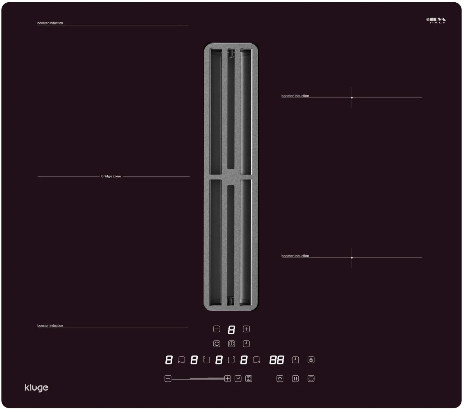 Image Induction hob with integrated extractor hood KHI6000B