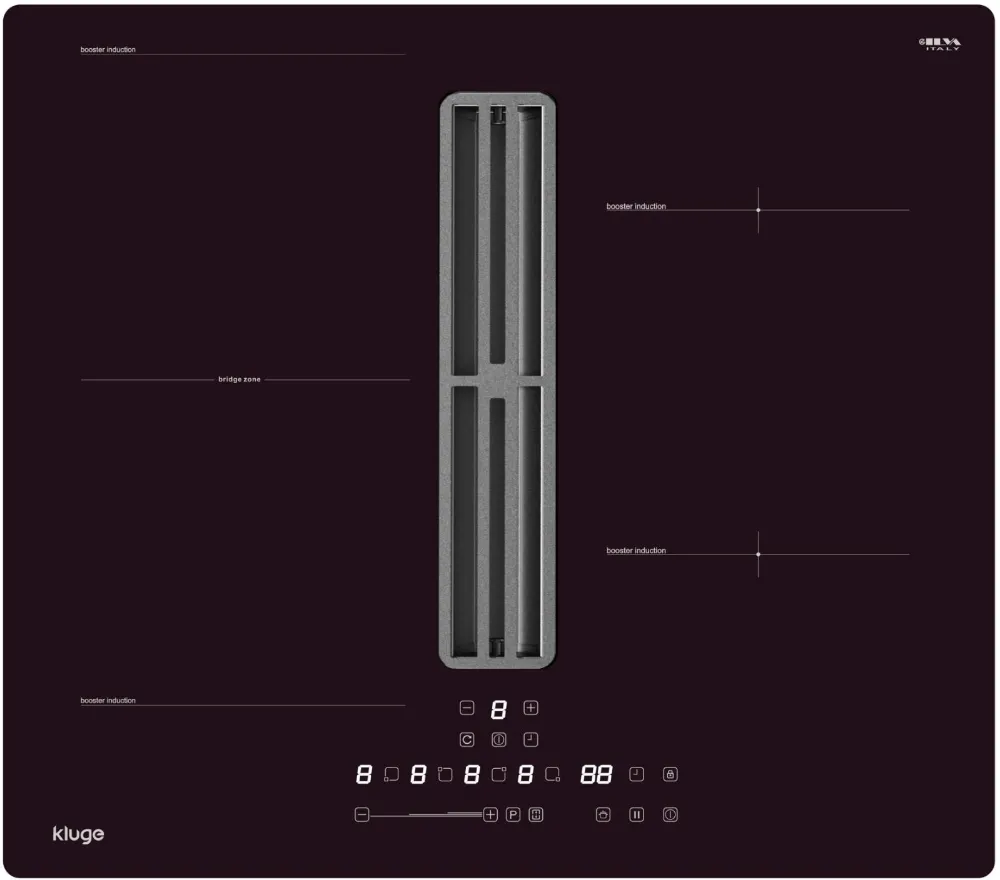 Induction hob with integrated extractor hood KHI6000B