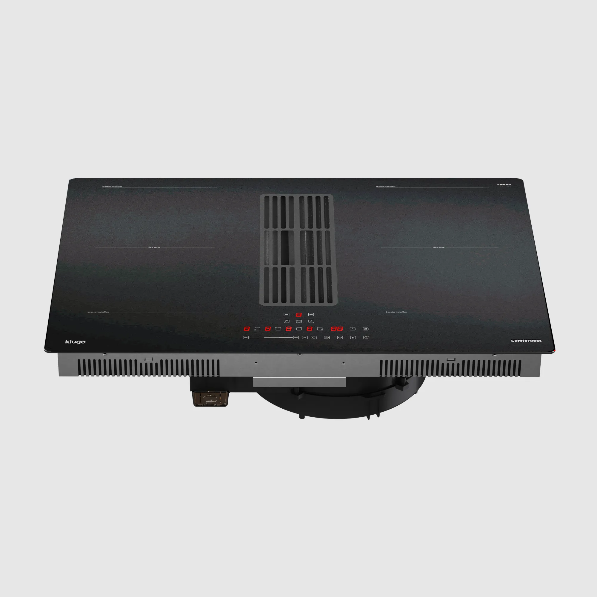 Image Induction hob with integrated extractor hood KHI8000B