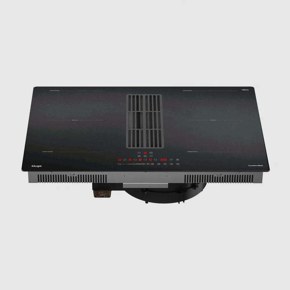 Image Induction hob with integrated extractor hood KHI8000B