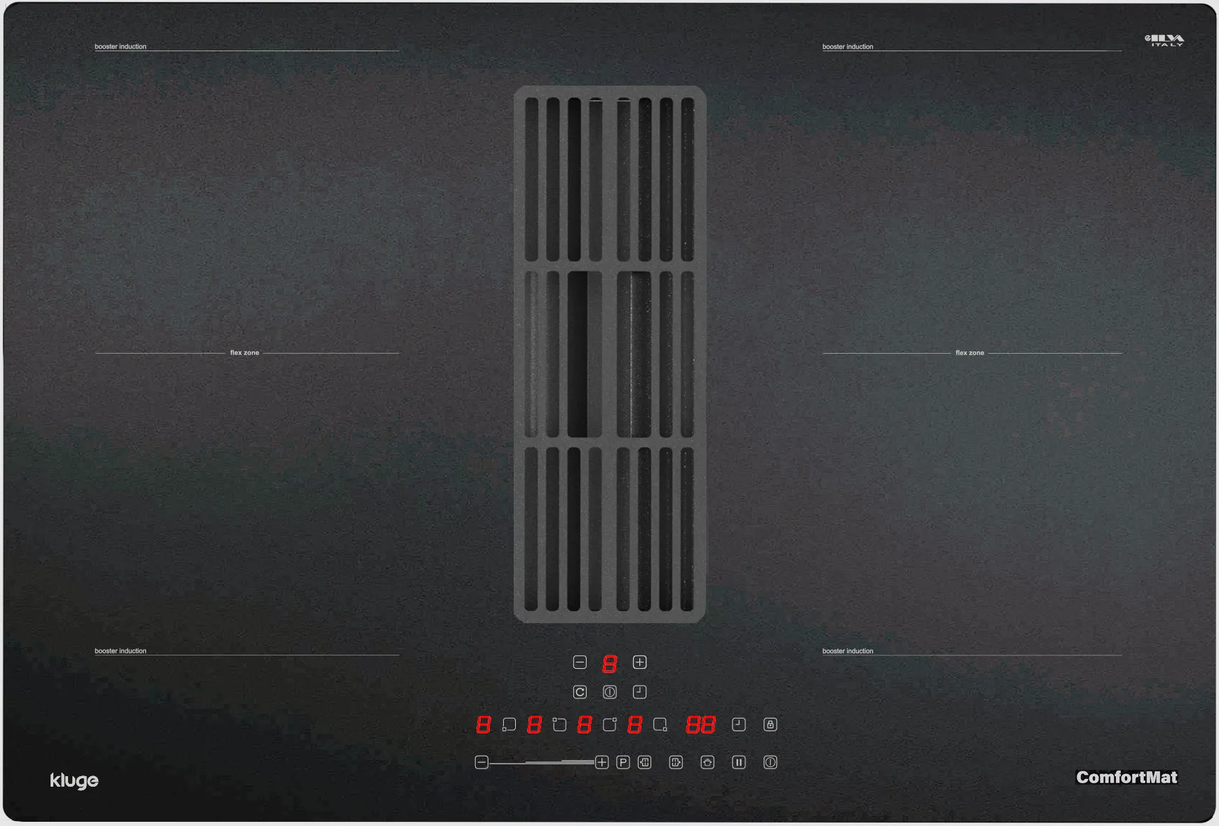 Image Induction hob with integrated extractor hood KHI8000B