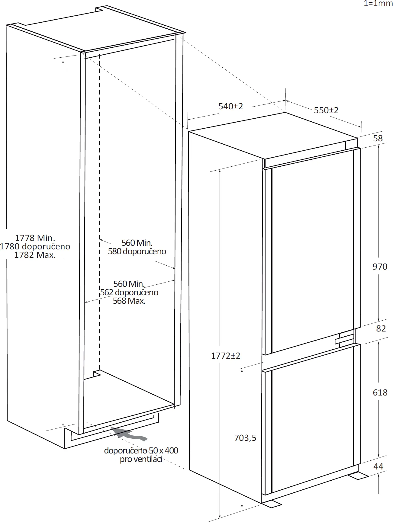 Image Built-in refrigerator KC2268J