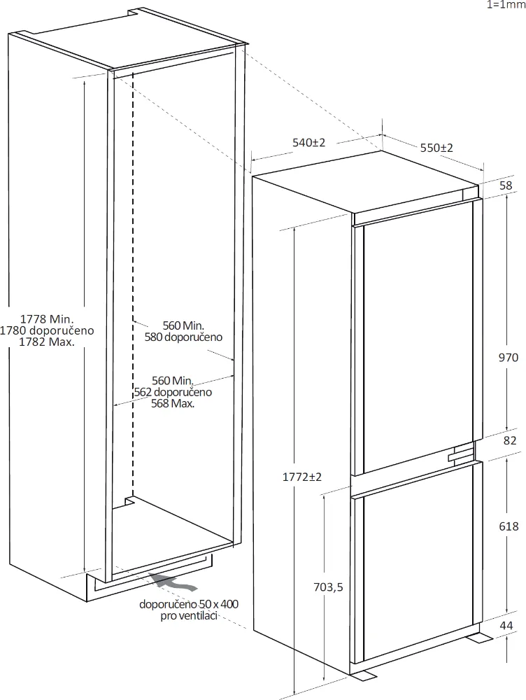 Image Built-in refrigerator KC2268J