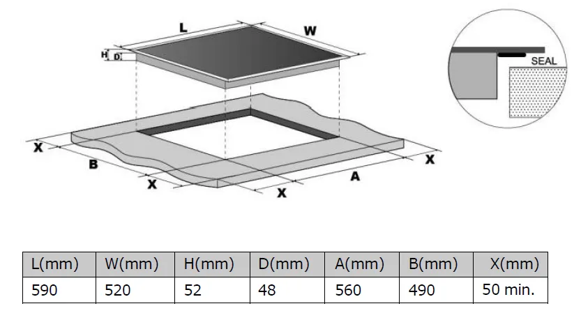 Image Glass ceramic hob KPV6021B