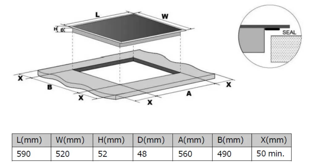 Image Glass ceramic hob KPV6021B