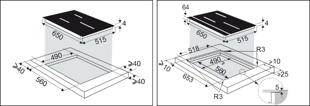 Image Induction hob DTRI443B