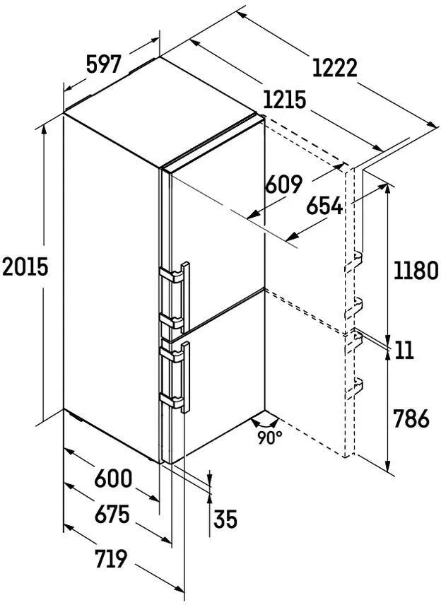 Image Fridge-freezer CNa 5713