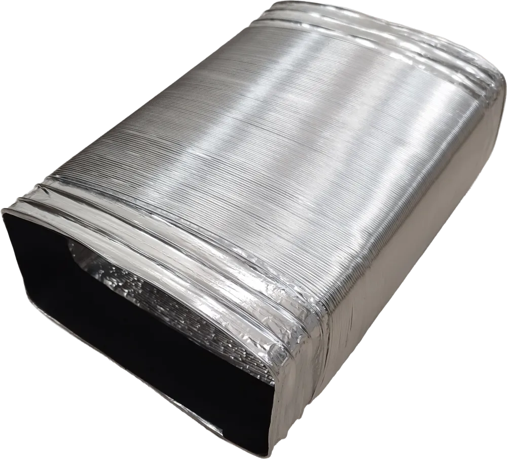 Flexible duct KVSD112, 190x75 mm, aluminium, 0.3-2 m