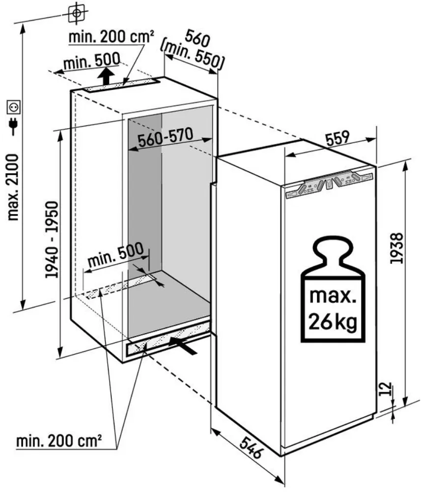 Image Built-In Refrigerator IRBci 5620 plus BioFresh