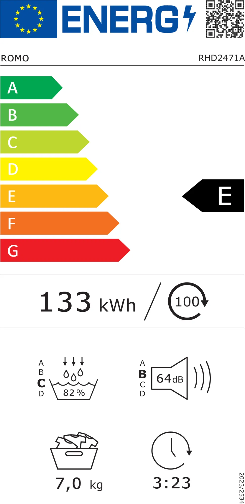 Image Tumble dryer RHD2471A